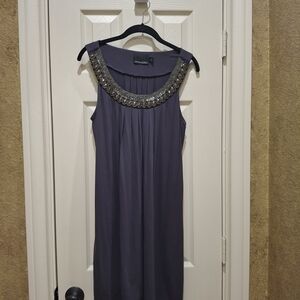 Cynthia Rowley Charcoal Embellished Midi Dress